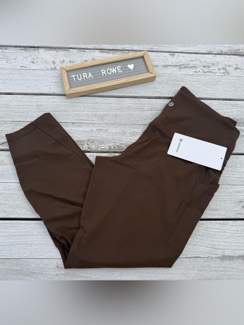 Lululemon Align High-Rise Pant 25" Pockets Walnut Crunch Brown Size 14 NWT 🤎✨